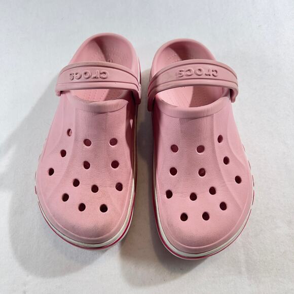 Crocs Bayaband Girl's Big Kids Size J3 (See Notes) Light Pink Large Side Logos - Picture 7 of 10